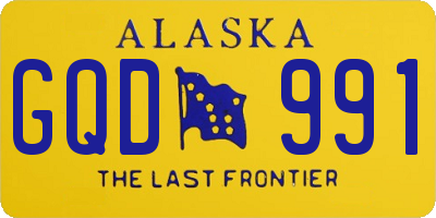 AK license plate GQD991