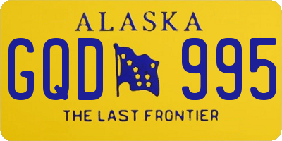 AK license plate GQD995