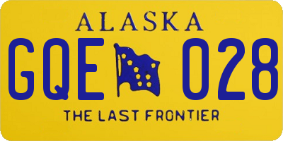 AK license plate GQE028