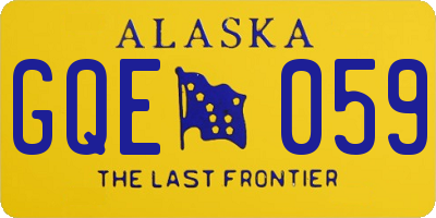 AK license plate GQE059