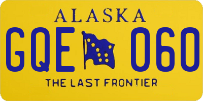 AK license plate GQE060