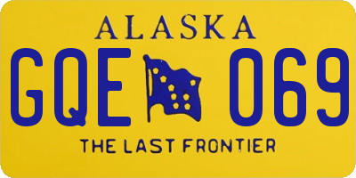 AK license plate GQE069