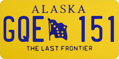 AK license plate GQE151