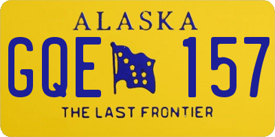 AK license plate GQE157