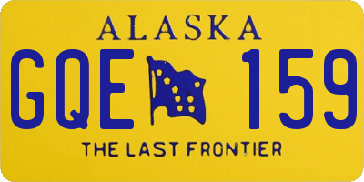 AK license plate GQE159