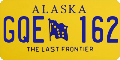 AK license plate GQE162