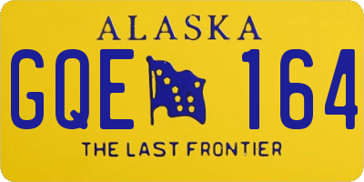 AK license plate GQE164