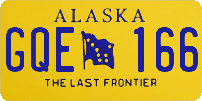 AK license plate GQE166