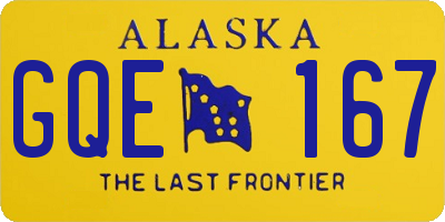 AK license plate GQE167