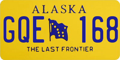 AK license plate GQE168