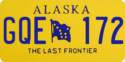 AK license plate GQE172