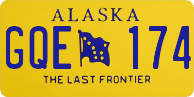 AK license plate GQE174