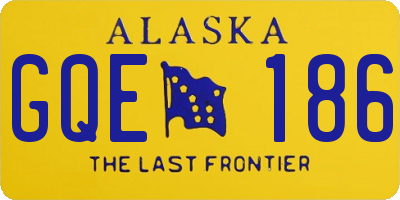 AK license plate GQE186