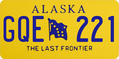 AK license plate GQE221