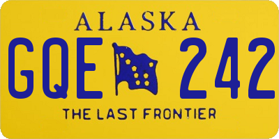 AK license plate GQE242