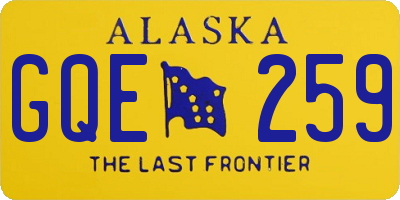 AK license plate GQE259