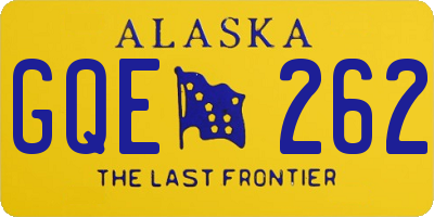 AK license plate GQE262