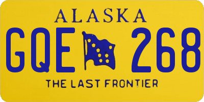 AK license plate GQE268