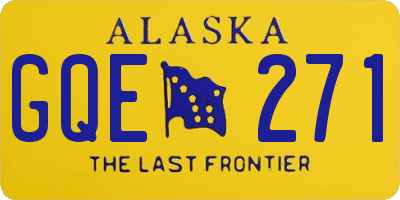 AK license plate GQE271