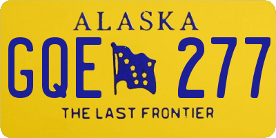 AK license plate GQE277