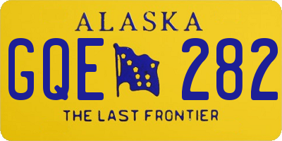 AK license plate GQE282