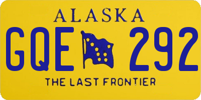 AK license plate GQE292