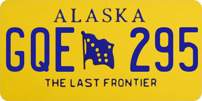 AK license plate GQE295