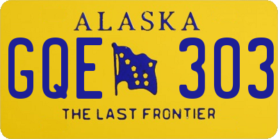 AK license plate GQE303