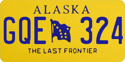 AK license plate GQE324