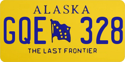 AK license plate GQE328