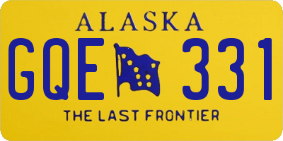 AK license plate GQE331