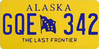 AK license plate GQE342
