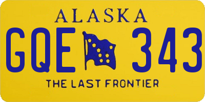 AK license plate GQE343