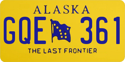 AK license plate GQE361