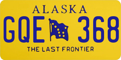 AK license plate GQE368