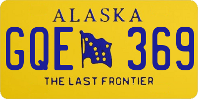 AK license plate GQE369