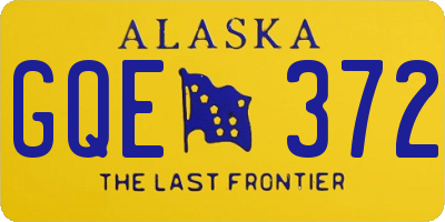 AK license plate GQE372