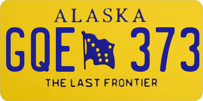 AK license plate GQE373