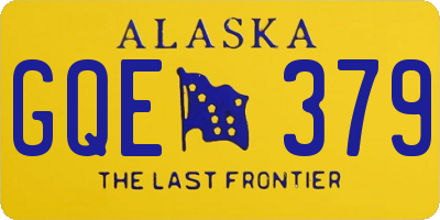 AK license plate GQE379