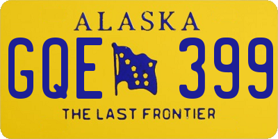 AK license plate GQE399