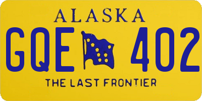 AK license plate GQE402