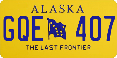 AK license plate GQE407