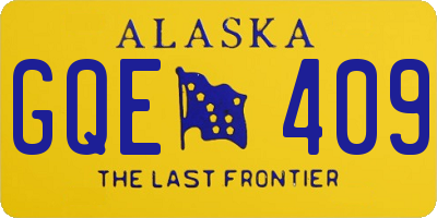 AK license plate GQE409