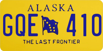 AK license plate GQE410