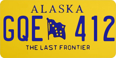 AK license plate GQE412
