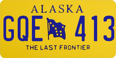 AK license plate GQE413