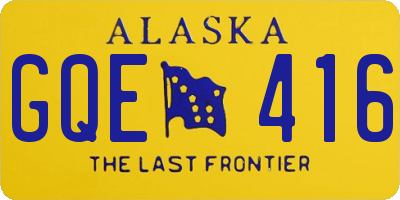 AK license plate GQE416