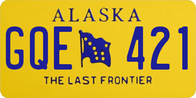 AK license plate GQE421