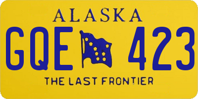 AK license plate GQE423