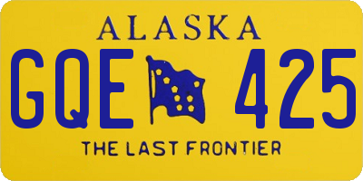AK license plate GQE425
